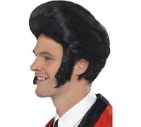 Smiffys Mens 50s Quiff King Wig / One Size Black SM2803