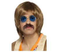 Smiffys Men's 60s Hippie Costume Accessory Set in Brown Smiffys Brown