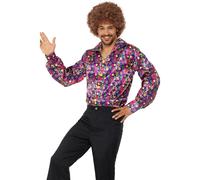 Smiffys Men's 60s Psychedelic Shirt | Size: Medium Smiffys Multicolor M