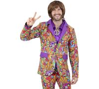 Smiffys Men's 60s Rainbow Peace Costume Jacket | Size: XL Smiffys Multicolor XL