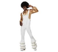 Smiffys Men's 70s Glam Costume Set in Off-White | Size: Medium Smiffys Off-White M