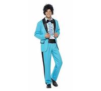 Smiffys, Mens 80s Ball King Costume, Jacket, Pants and Dress Shirt Attrape, Siz