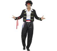 Smiffys Men's 80s New Romantic Costume Set in Black | Size: Medium Smiffys Black M