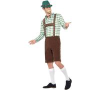 Smiffys Men's Alpine Bavarian Costume in Bright Green | Size: Medium Smiffys Bright Green M