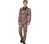 Smiffys Men's Animal Print Neon Costume Suit | Size: Medium Smiffys Multicolor M