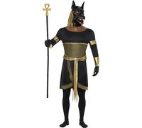 Smiffys Men's Anubis The Jackal Costume Black/Gold Large
