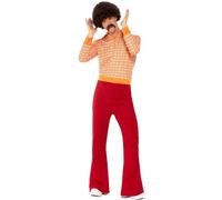 Smiffys Men's Authentic 70s Costume in Red | Size: XL Smiffys Red XL