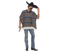 Smiffys Mens Authentic Looking Poncho