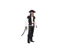 Smiffys Aye Aye Pirate Captain Costume, Black (Size M)