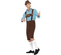 Smiffys Men's Beer Fest Costume in Mid Blue | Size: Medium Smiffys Mid Blue M