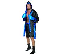 Smiffys Men's Boxer Costume Set in Black | Size: Medium Smiffys Black M