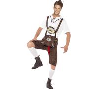 Smiffys Men's Brad Wurst Adults Costume, Brown (Marron), X-Large