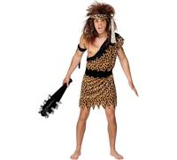 Smiffys Men's Deluxe Caveman Costume in Brown | Size: Large Smiffys Brown L