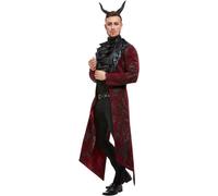 Smiffys Men's Deluxe Devil Costume Set in Red | Size: Large Smiffys Red L