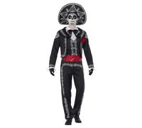 Smiffys Mens Deluxe Senor Bones Day Of The Dead Costume Set