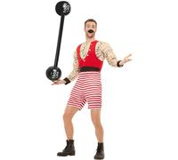 Smiffys Men's Deluxe Strongman Costume Set in Off-White | Size: Large Smiffys Off-White L