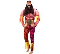 Smiffys Men's Deluxe Wrestlers Costume | Size: XL Smiffys Multicolor XL