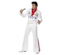 Smiffys Men's Elvis Presley Eagle Costume Set in White | Size: Medium Smiffys White M