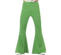 Smiffys Mens Flared Trousers,Green, M - Size 38-40