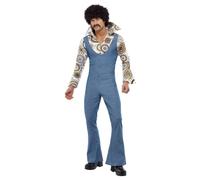 Smiffys Men's Groovy Dancer Costume in Blue | Size: Medium Smiffys Blue M