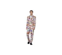 Smiffy's Men's Groovy Suit Stand Out Suit, Jacket, Trousers And Tie, Stand Out -