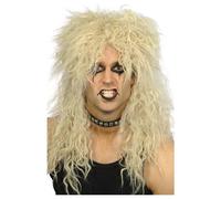 Smiffys Men's Hard Rocker Wig in Yellow Smiffys Yellow