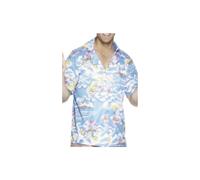 Smiffy's Men's Hawaiian Shirt, Size: L, Colour: Blue, 25259 - hawaiian shirt smiffys blue mens party fancy dress large 25259 luau
