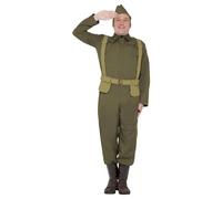 Smiffys Men's Home Guard Private Costume Set in Green | Size: Medium Smiffys Green M