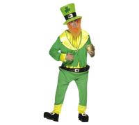 Smiffys Men's Leprechaun St Patricks Day Costume Set in Light Green Smiffys Light Green