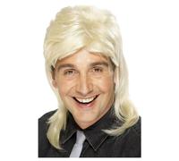 Smiffys Men's Mullet Wig in Yellow Smiffys Yellow