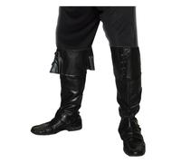 Smiffys Men's Pirate Boot Covers in Black Smiffys Black