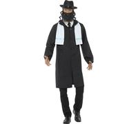 Smiffy's Men's Rabbi Costume, Jacket, Scarf, Hat and Beard, Size: M, 44689