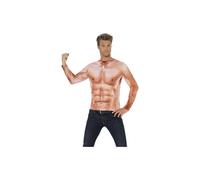 Smiffys Realistic Muscle Top, M - Size 38 inch-40 inch, Nude