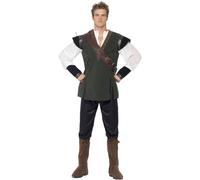 Smiffys Men's Robin Hood Costume Set in Green | Size: Medium Smiffys Green M