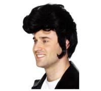 Smiffys Men's Rockstar Wig in Black Smiffys Black