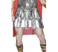 Smiffys Men's Roman Armour Skirt, Silver, Latex, One Size, 25323 (US)