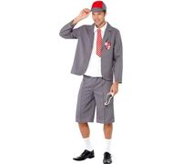 Smiffys Men's Schoolboy Costume Set in Grey | Size: Medium Smiffys Grey M