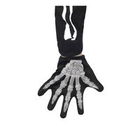 Smiffys Men's Skeleton Gloves in Black Smiffys Black One Size