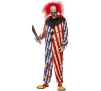Smiffys Men's Smiffys Creepy Clown Costume Smiffys Creepy Clown Costume