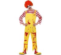 Smiffys Mens Smiffys Kreepy Killer Clown Costume Smiffys Kreepy Killer Clown Cos