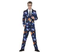 Smiffys Men's Space Costume Suit Set in Blue | Size: Large Smiffys Blue L