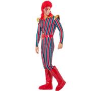 Smiffys Men's Space Superstar Costume in Red | Size: Medium Smiffys Red M