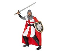 Smiffys Men's St George Hero Costume in Dark Red | Size: Medium Smiffys Dark Red M