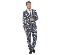 Smiffys Mens Stand Out Skeleton Costume Suit Set