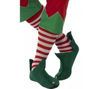 Smiffys Men's Striped Long Socks in Red Smiffys Red One Size