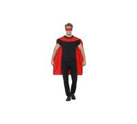Smiffy's Men's Superhero Accessory Kit (red) - superhero cape mask fancy dress mens outfit adult ladies eyemask women cloak