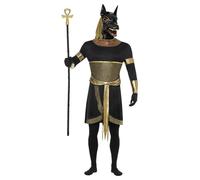 Smiffy's Adult Men's Anubis The Jackal Cosutme, Tunic, Collar, Arm Cuffs, - - anubis costume jackal fancy dress halloween mens egyptian god