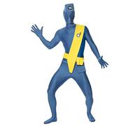 Smiffys Men's Thunderbirds Second Skin Suit, Size: M, Colour: Blue and Yellow, 24244