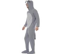 Smiffys Men's Wolf Hooded Costume in Grey | Size: Large Smiffys Grey L