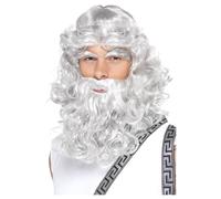 Smiffys Men's Zeus Wig Set in Grey Smiffys Grey